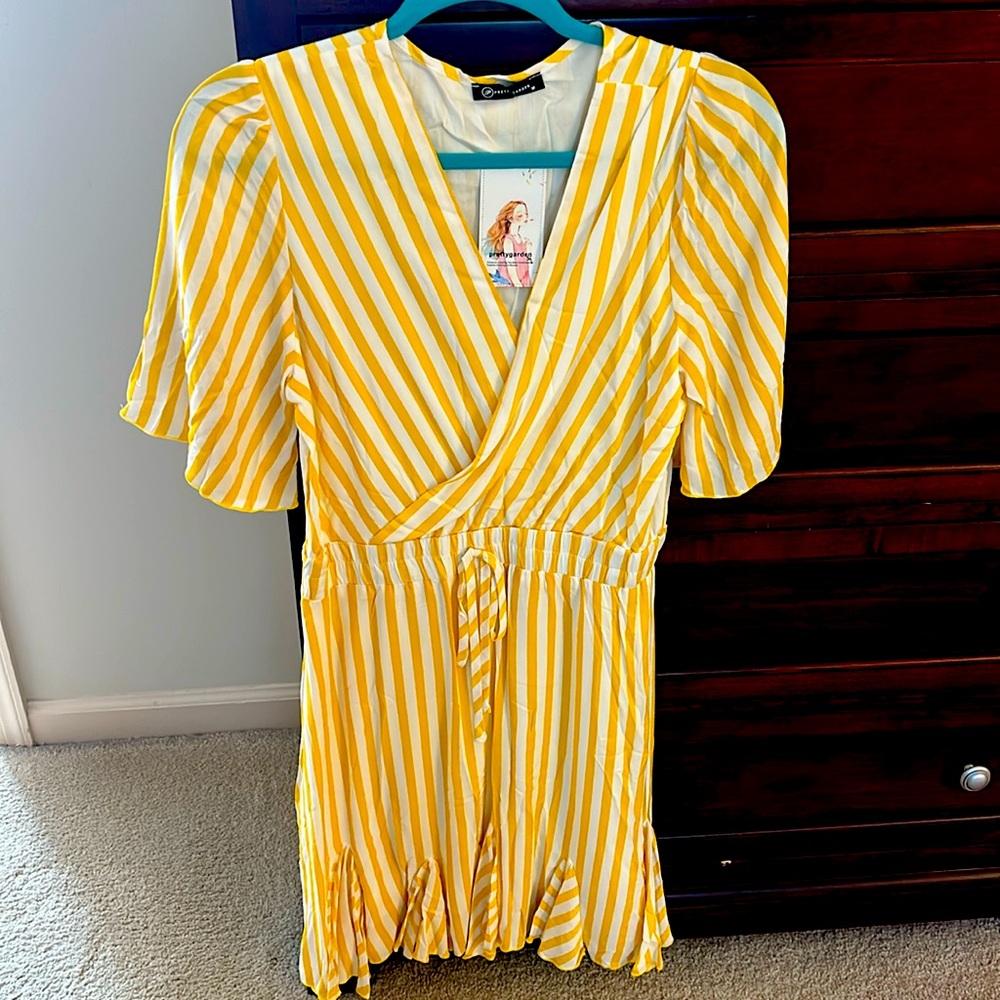 Yellow striped dress